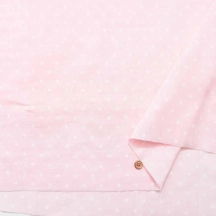 Cotton Double Gauze Printed Fabric - Polka Dots - Image 4