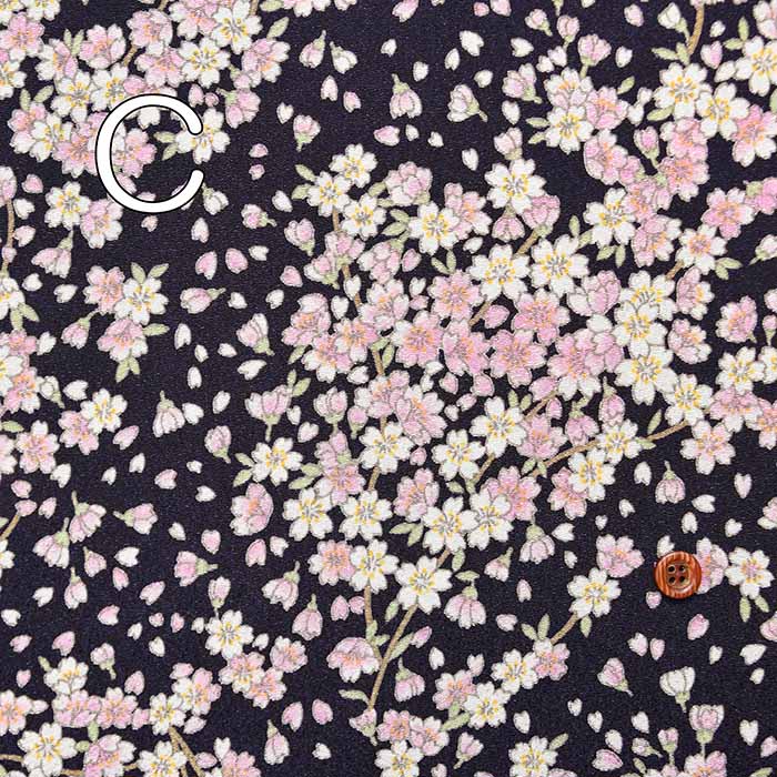 Polyester Chirimen Crepe Fabric - Sakura - Image 3