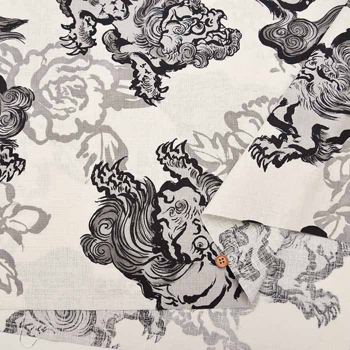 Cotton Dobby Printed Fabric - Lion - Image 6