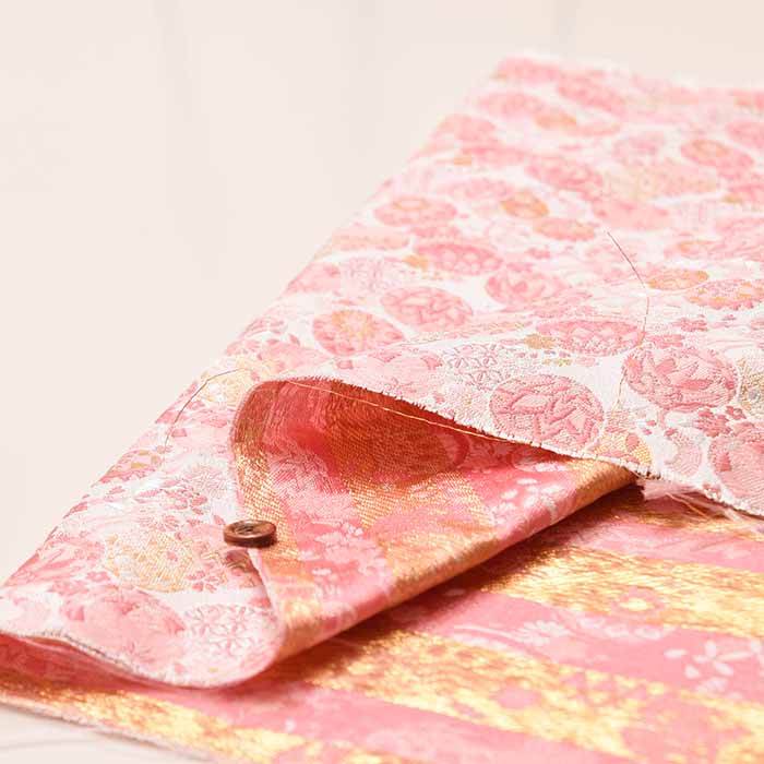Gold Brocade (Kinran)  Fabric - Temari - Image 3