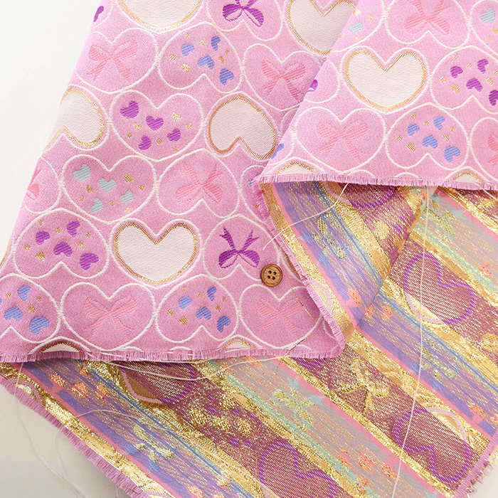 Gold Brocade (Kinran)  - Heart & Ribbon - Image 4