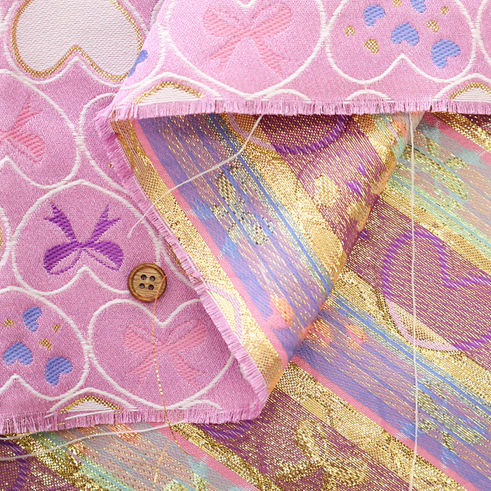Gold Brocade (Kinran)  - Heart & Ribbon - Image 5