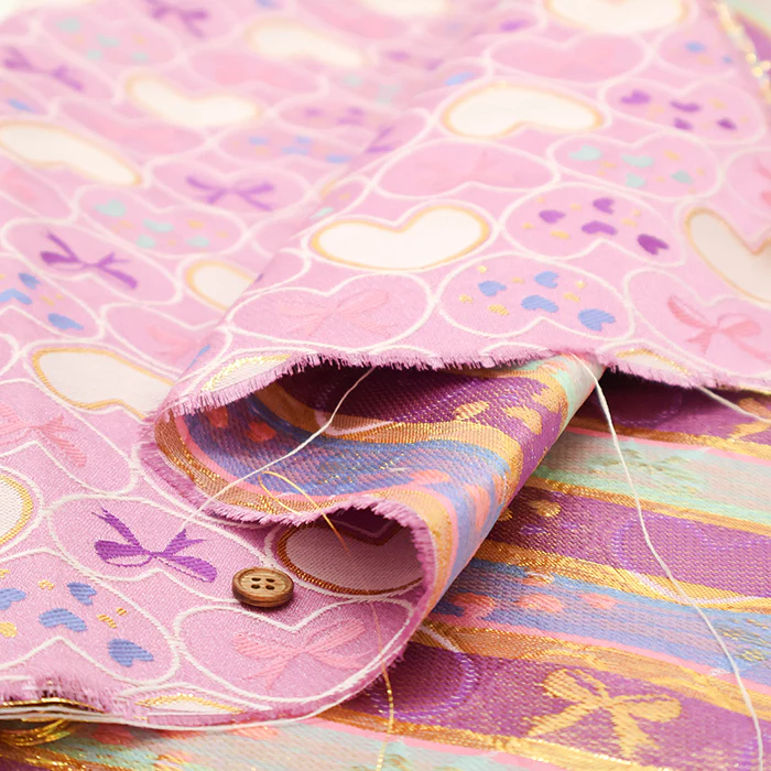 Gold Brocade (Kinran)  - Heart & Ribbon - Image 6