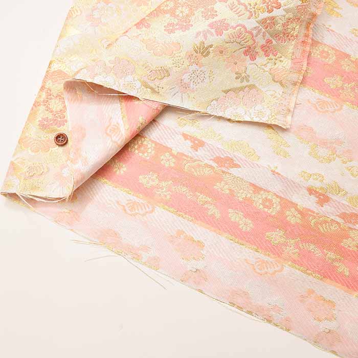 Gold Brocade (Kinran)  Fabric - Pine and Diamond - Image 4