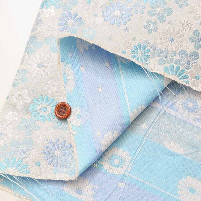 Gold Brocade (Kinran)  Fabric - Chrysanthemum Blossom - Image 4