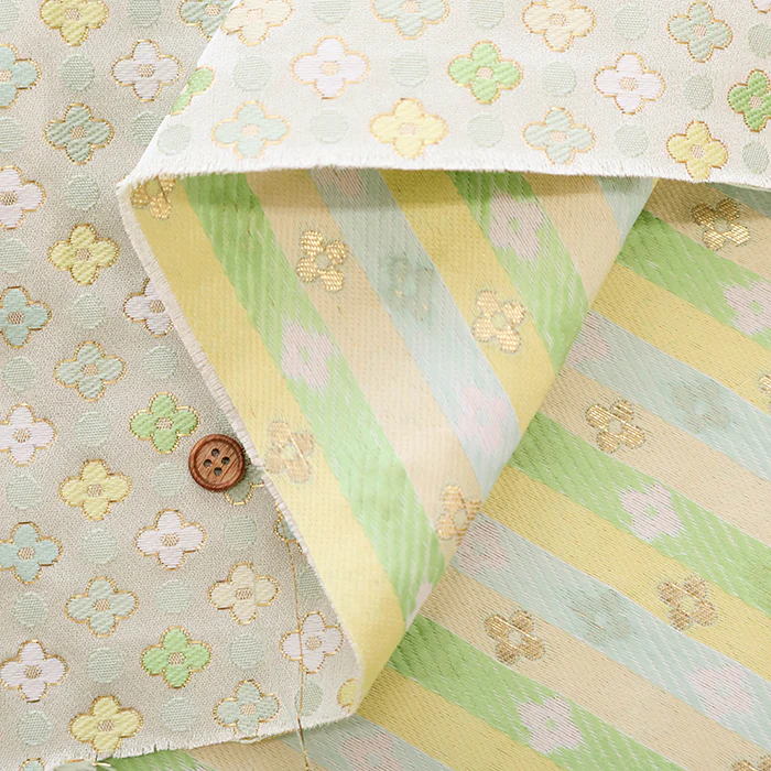 Gold Brocade (Kinran)  - Plum Dot - Image 5