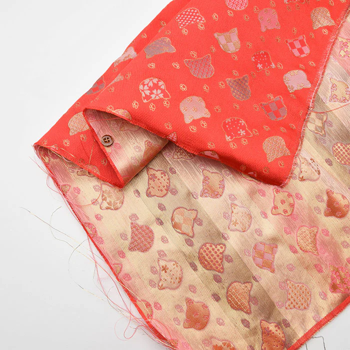 Gold Brocade (Kinran)  Fabric - Cat - Image 3