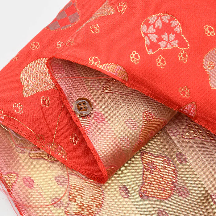 Gold Brocade (Kinran)  Fabric - Cat - Image 4