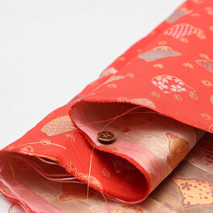 Gold Brocade (Kinran)  Fabric - Cat - Image 5