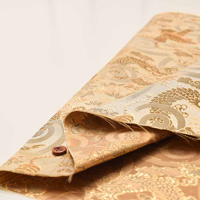 Gold Brocade (Kinran)  Fabric - Dragon Tiger - Image 5
