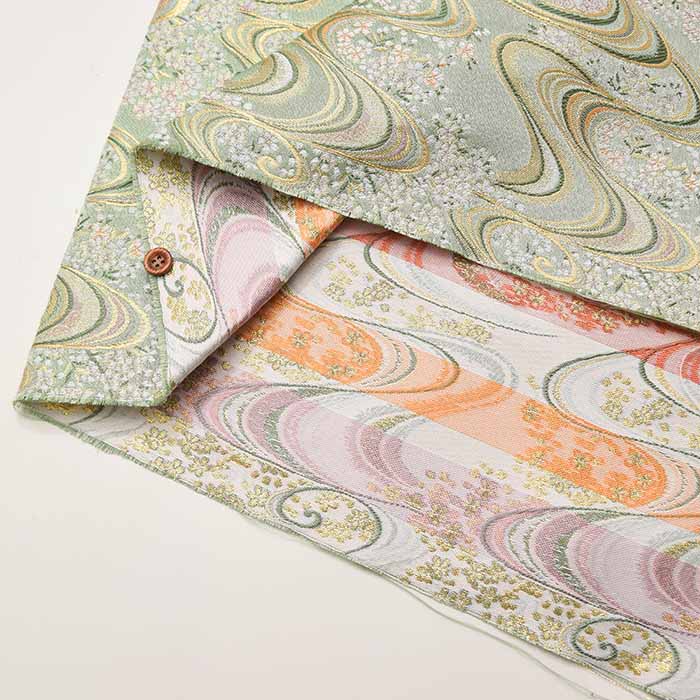 Gold Brocade (Kinran)  Fabric - Cherry Blossom Stream (Small) - Image 3