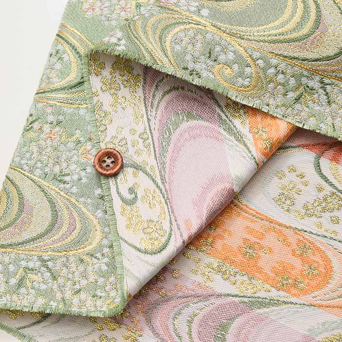 Gold Brocade (Kinran)  Fabric - Cherry Blossom Stream (Small) - Image 4