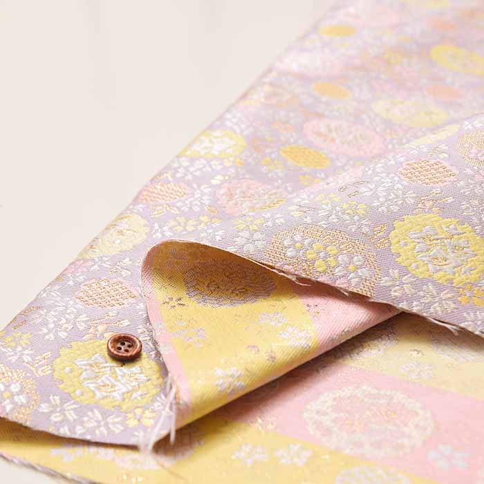 Gold Brocade (Kinran)  Fabric - Sakura Bonbori - Image 4