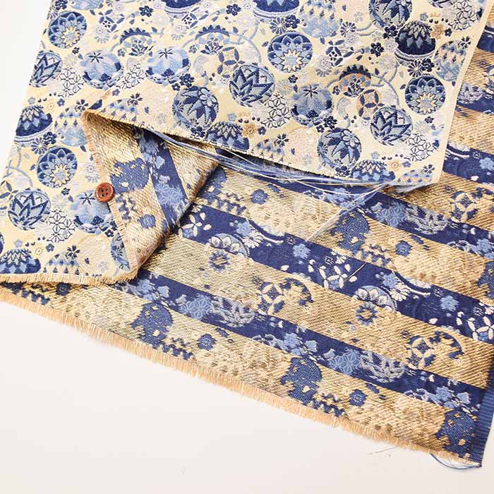 Gold Brocade (Kinran)  Fabric - Temari - Image 3