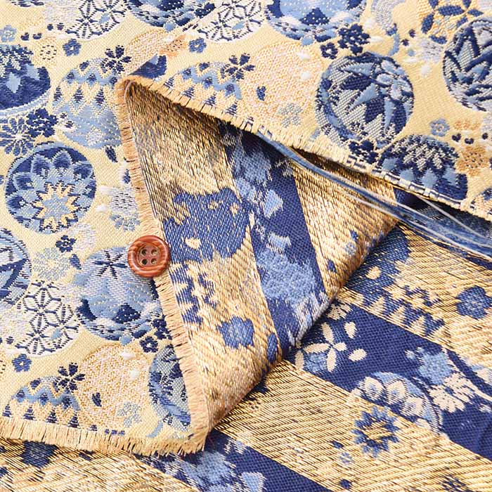 Gold Brocade (Kinran)  Fabric - Temari - Image 4