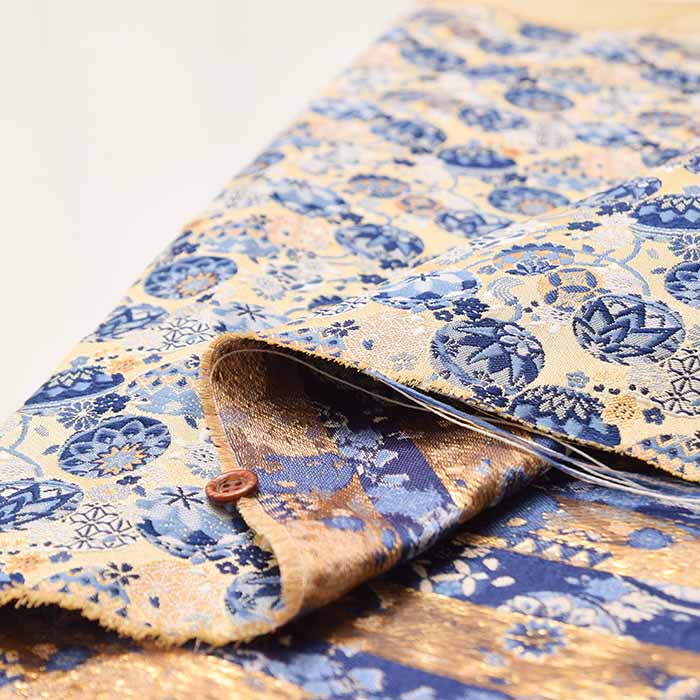 Gold Brocade (Kinran)  Fabric - Temari - Image 5