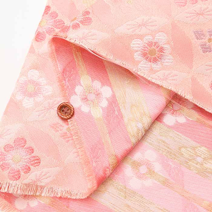 Gold Brocade (Kinran)  Fabric - Cloisonne Flower - Image 4