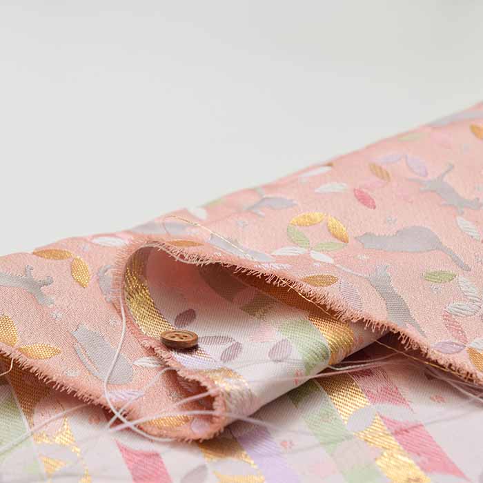 Gold Brocade (Kinran)  Fabric - Cat - Image 5