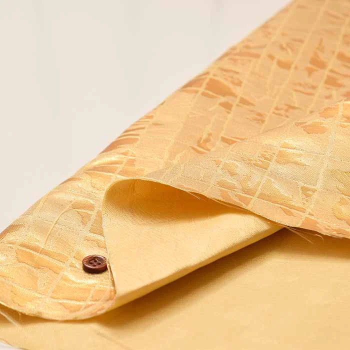 Gold Brocade (Kinran)  Fabric - Ice Crack Pattern - Image 3