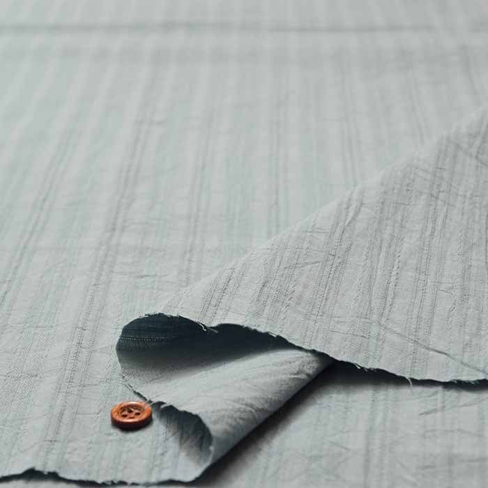 Hand-Washed Cotton Stripe Dobby Fabric - Image 6