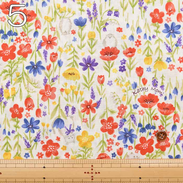 Cotton Shirting Printed Fabric - Petit Voyage Hey Hey - Image 5