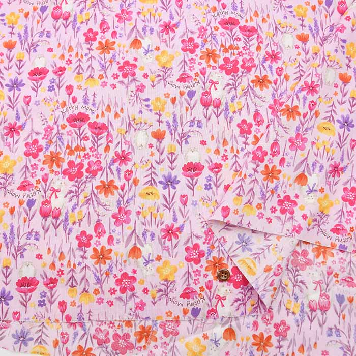 Cotton Shirting Printed Fabric - Petit Voyage Hey Hey - Image 7