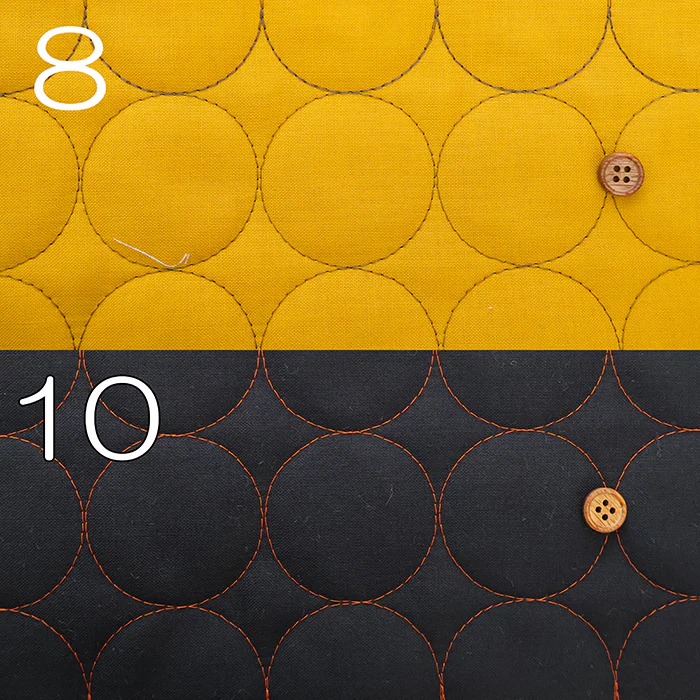 Cotton Circle Stitch Quilted Fabric - Image 3