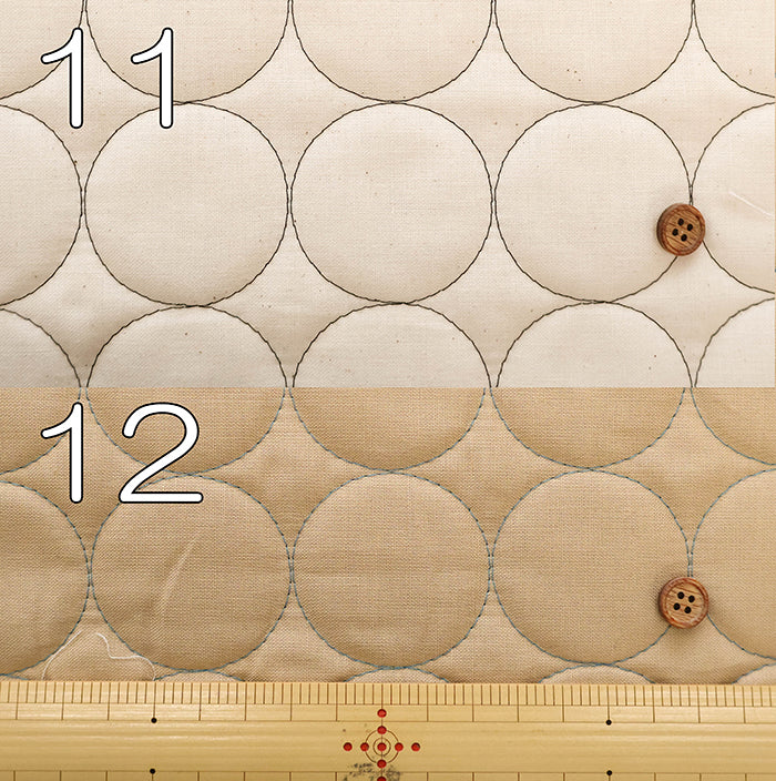 Cotton Circle Stitch Quilted Fabric - Image 4
