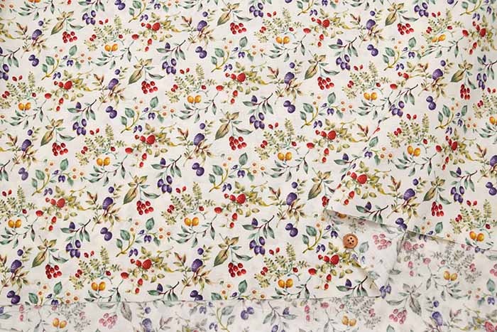 Cotton Sharting Printed Fabric - Mixed Berry - Image 3