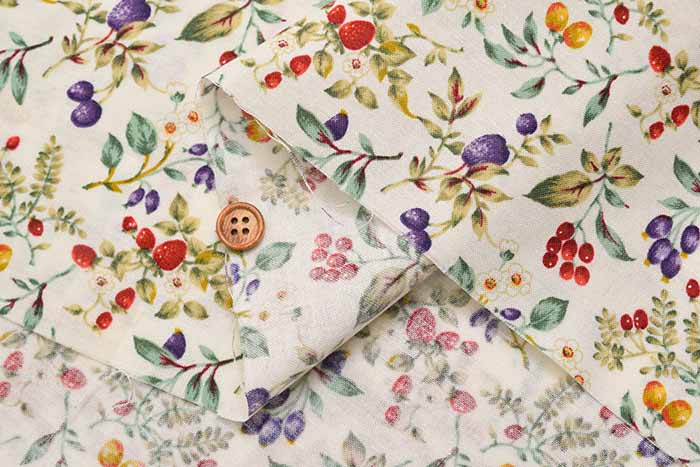 Cotton Sharting Printed Fabric - Mixed Berry - Image 4