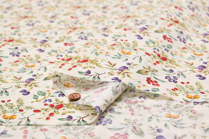 Cotton Sharting Printed Fabric - Mixed Berry - Image 5