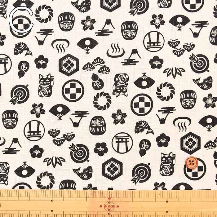 Cotton Dobby Printed Fabric - Lucky Crest - Image 4