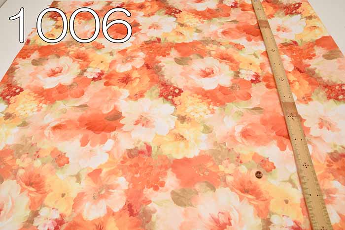 Polyester Wide-Width Satin Printed Fabric - Flower - Image 3