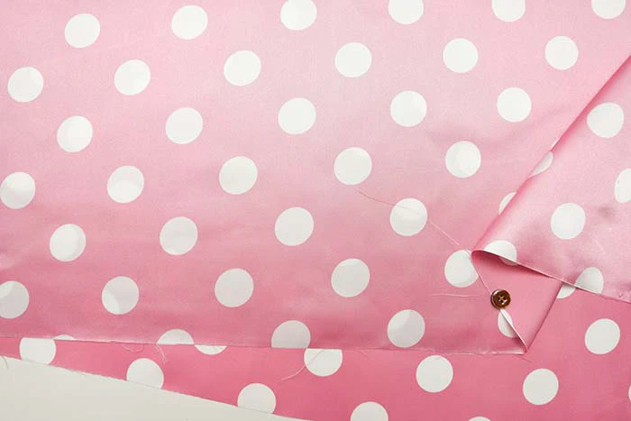 Polyester Satin Printed Fabric - Polka Dots - Image 3