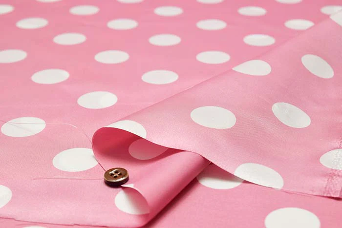 Polyester Satin Printed Fabric - Polka Dots - Image 5