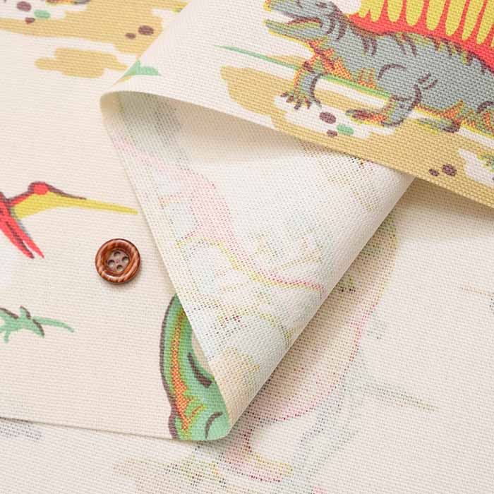 【Official UK Import – Cath Kidston】Cotton Light Canvas Fabric ＜Dino Multi＞ - Image 4