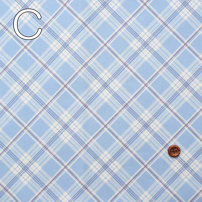 Cotton Oxford Printed Fabric - Bias Check - Image 4