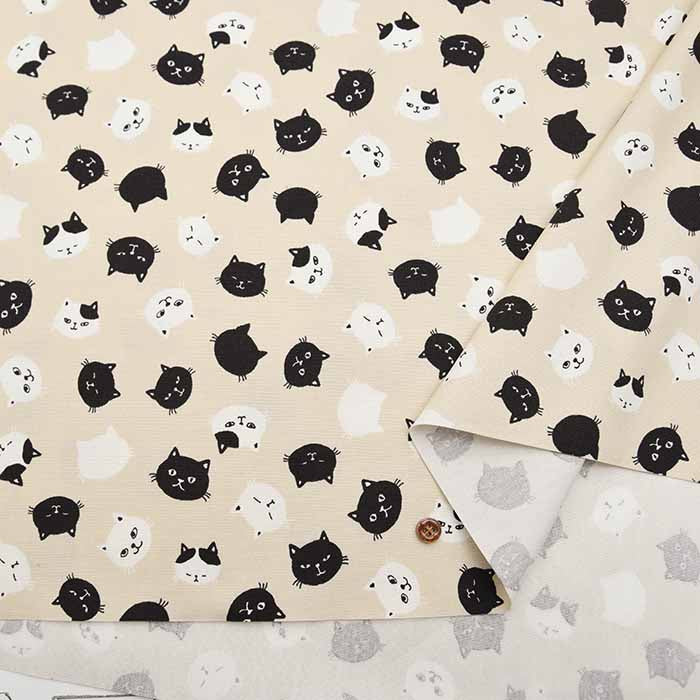 Cotton Oxford Printed Fabric - Cat Face - Image 4