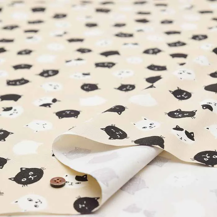 Cotton Oxford Printed Fabric - Cat Face - Image 6
