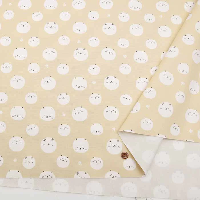 Cotton Oxford Printed Fabric - Cat Ball - Image 4