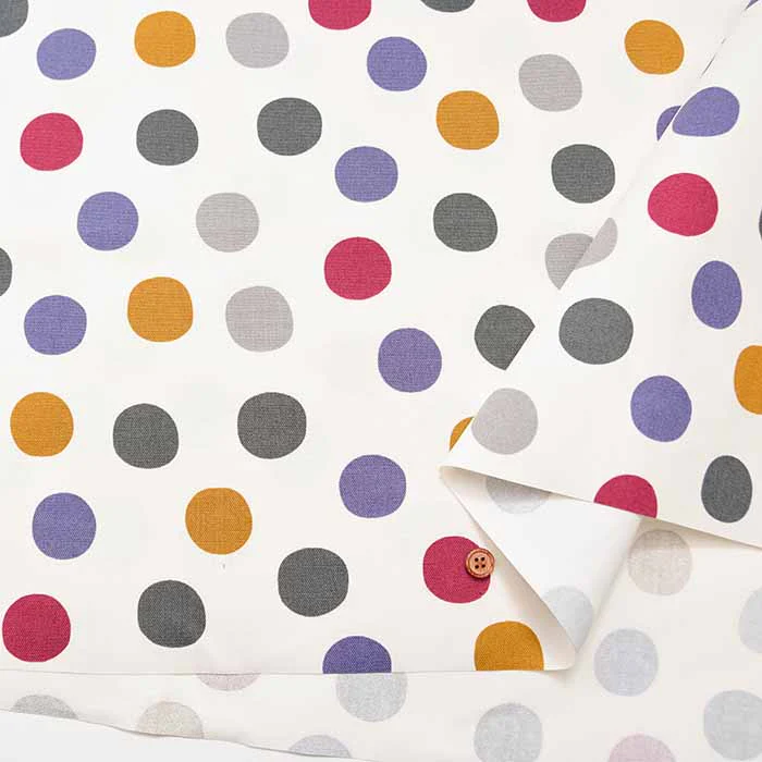 Water-Repellent Cotton Oxford Fabric - uni_9 Rough Dot - Image 6
