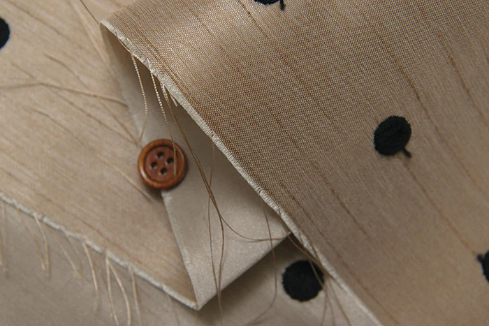 Cation Shantung Embroidered Lace – Dot [2F] - Image 6